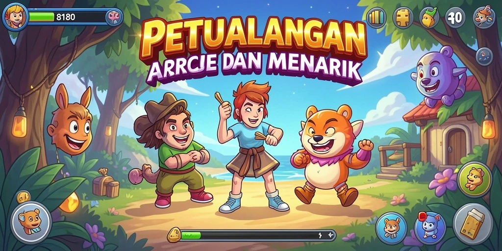 Tampilan gameplay <strong>8180</strong> yang penuh warna dan menantang.