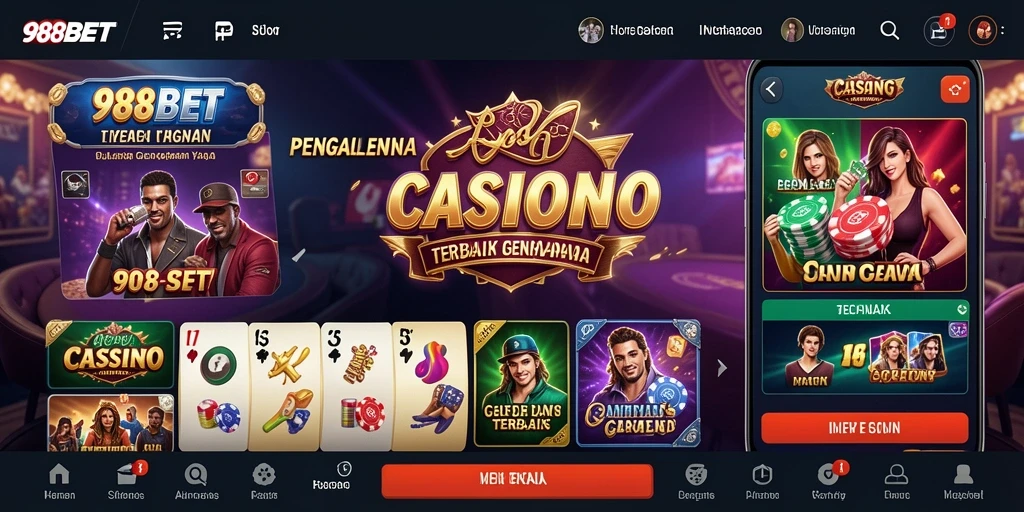 Tampilan gameplay Live Casino yang mendebarkan di 988BET.