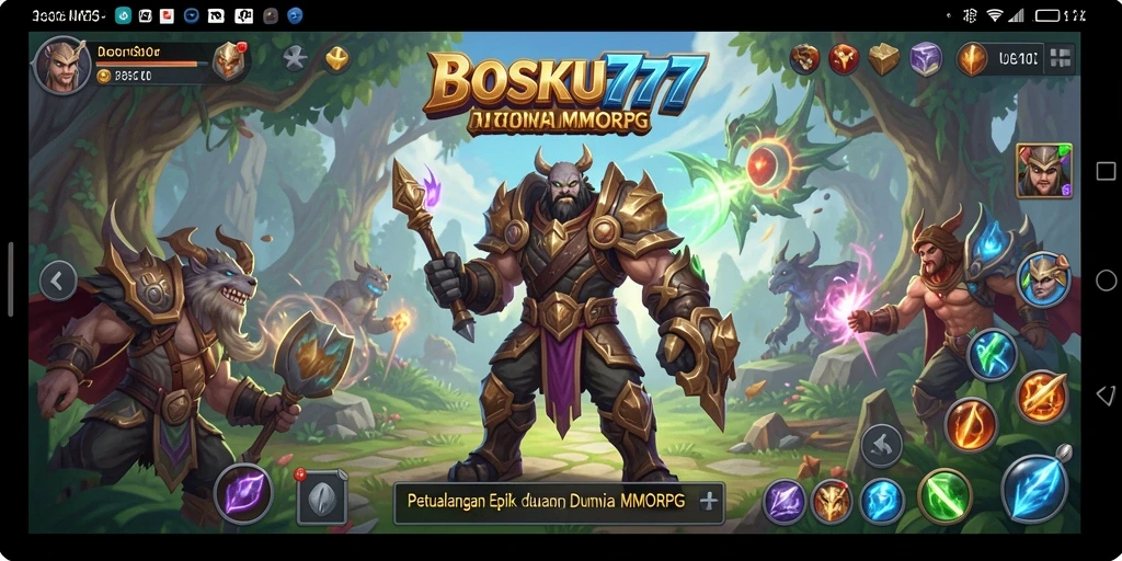 Screenshot gameplay BOSKU777 menampilkan aksi petualangan yang mendebarkan.