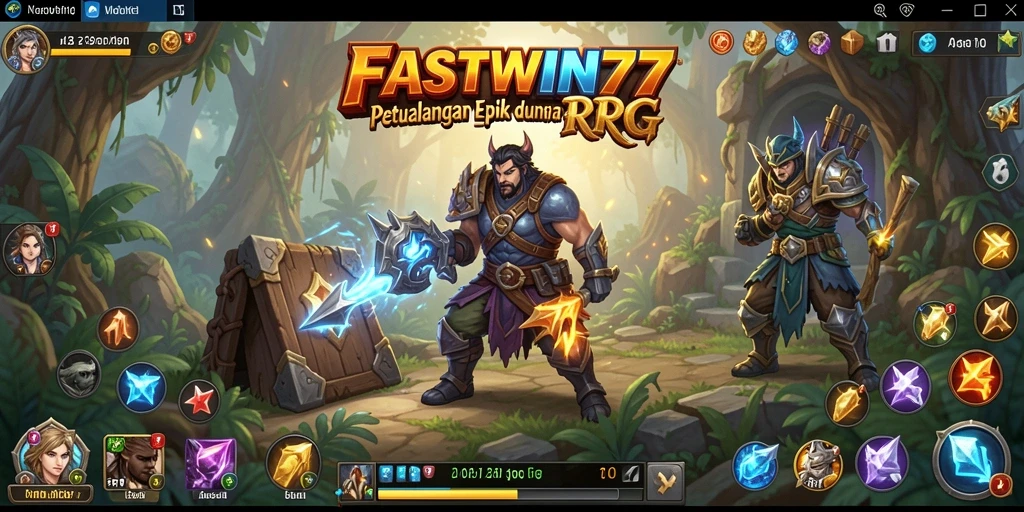 Screenshot gameplay menampilkan pertarungan mendebarkan di dunia RPG.