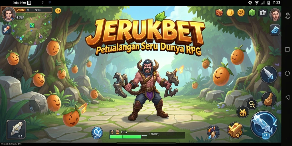 Tangkapan layar utama JERUKBET menampilkan aksi gameplay RPG yang mendebarkan.