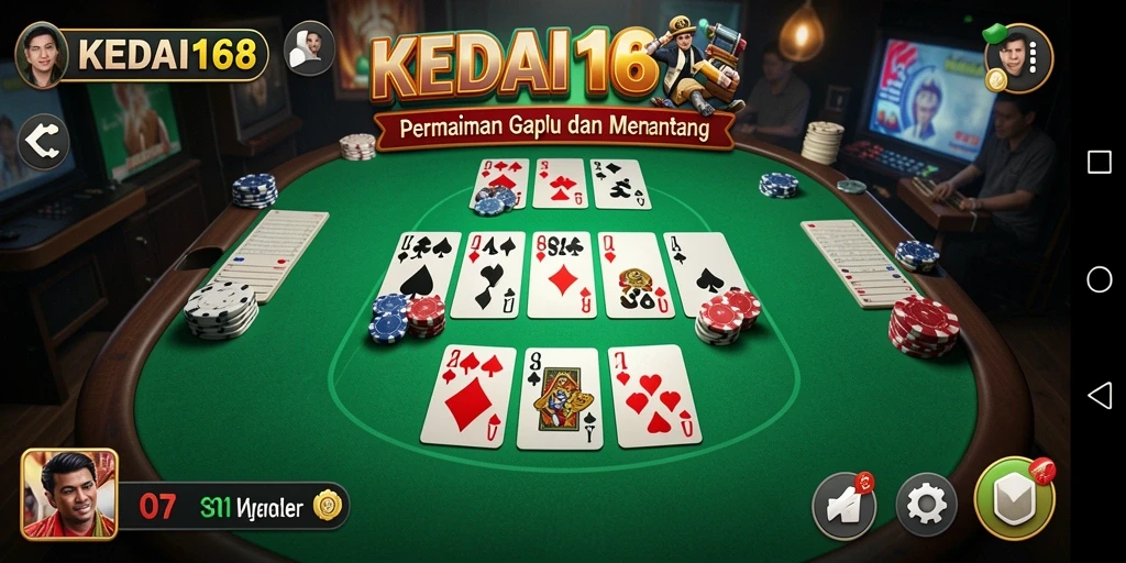 Tampilan permainan Gaple KEDAI168 yang menarik dan menantang.