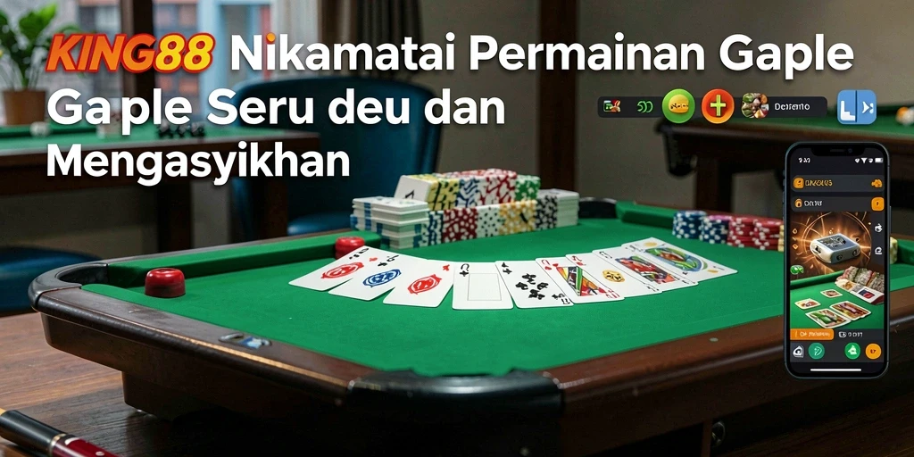 Screenshot KING88 menampilkan gameplay Gaple yang seru dan interaktif.