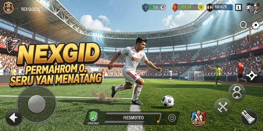 Screenshot NEXGID menampilkan aksi seru dalam pertandingan olahraga.