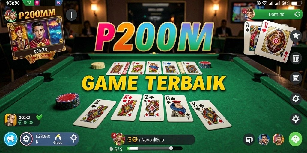 Screenshot P200M menampilkan gameplay seru permainan Domino.