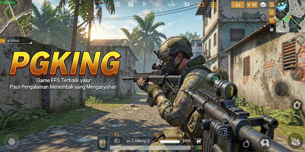 Screenshot PGKING menampilkan aksi menembak yang intens dan gameplay seru.