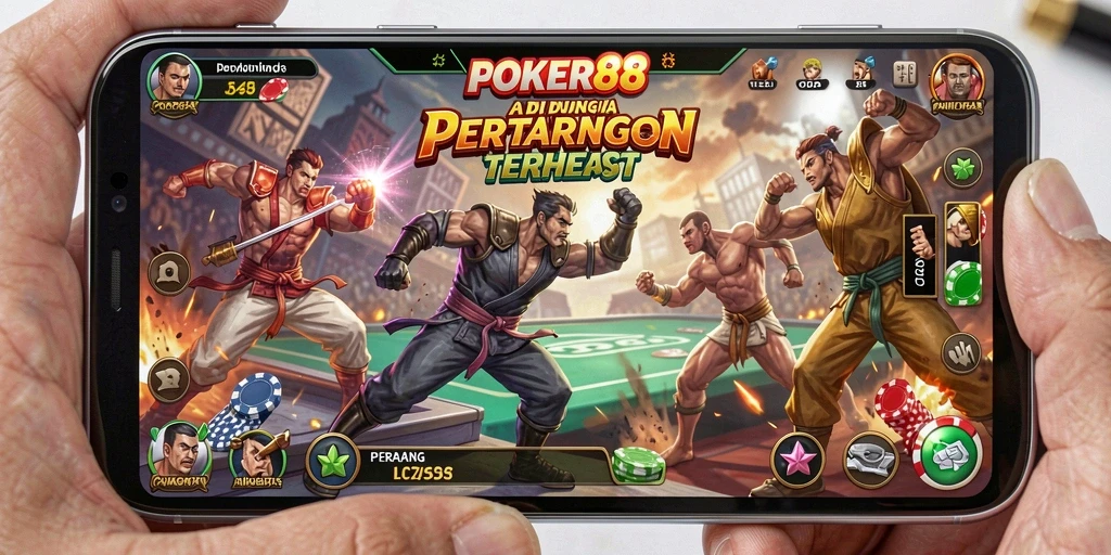 Tangkapan layar gameplay POKER88 menampilkan pertempuran seru dalam arena Battle Royale.