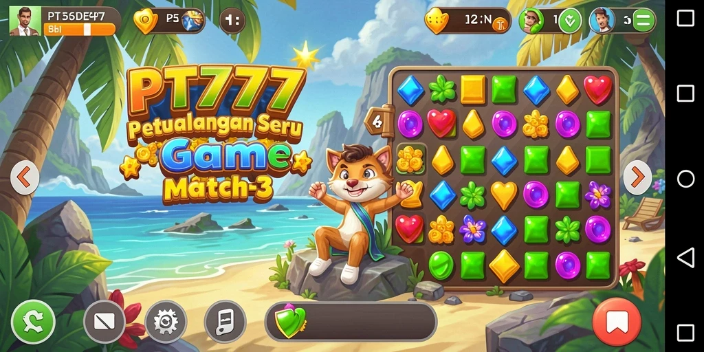 Screenshot gameplay PT777 menampilkan aksi seru mencocokkan objek.