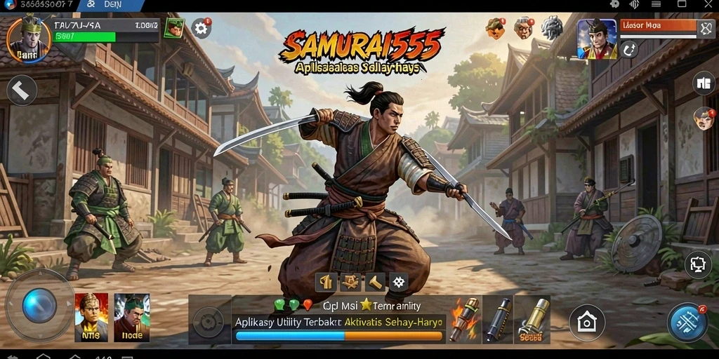Tampilan antarmuka utama SAMURAI555 yang sederhana dan fungsional.