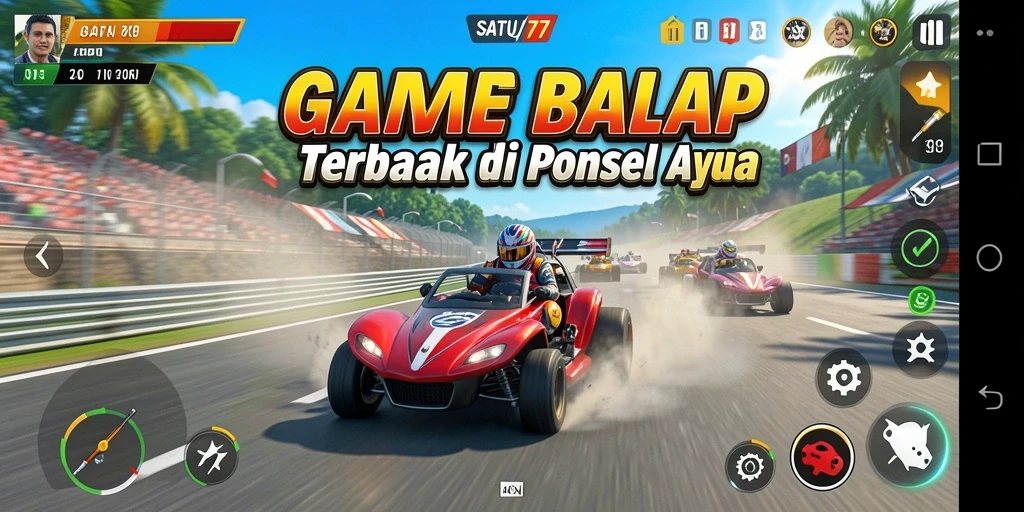 Gambaran gameplay balap mengesankan dari SATU77.