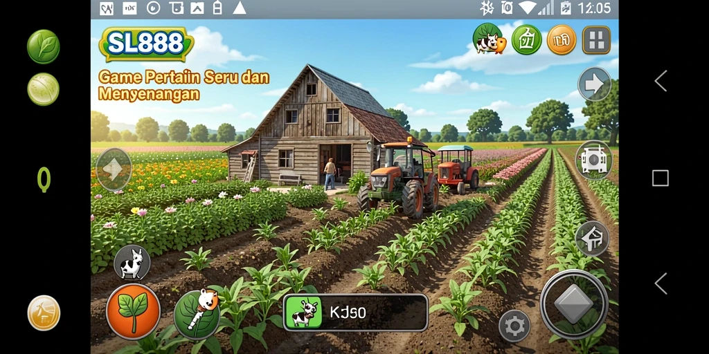 Gameplay menarik SL888 menampilkan aktivitas bertani yang seru dan interaktif.