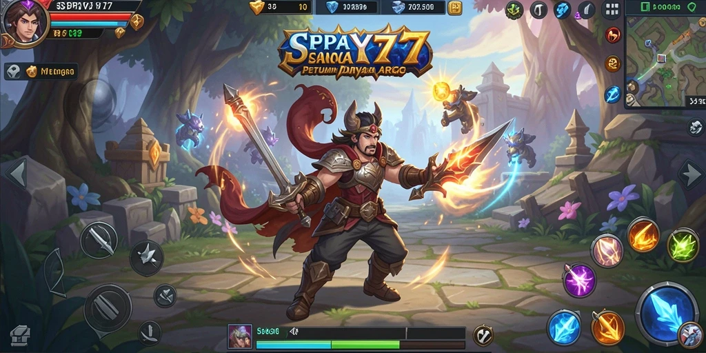 Tampilan gameplay SPY77 dengan aksi seru dan karakter menarik.