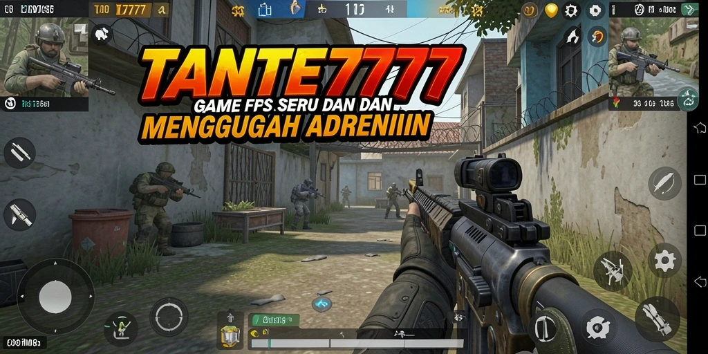 Screenshot gameplay TANTE777 menampilkan aksi tembak-menembak yang intens.