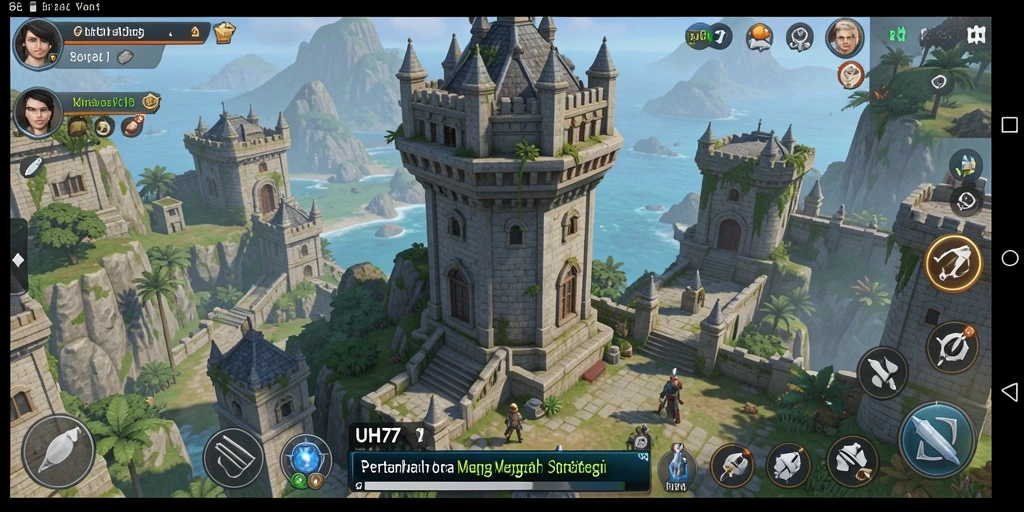 Tampilan gameplay UH77 yang menegangkan saat mempertahankan menara.