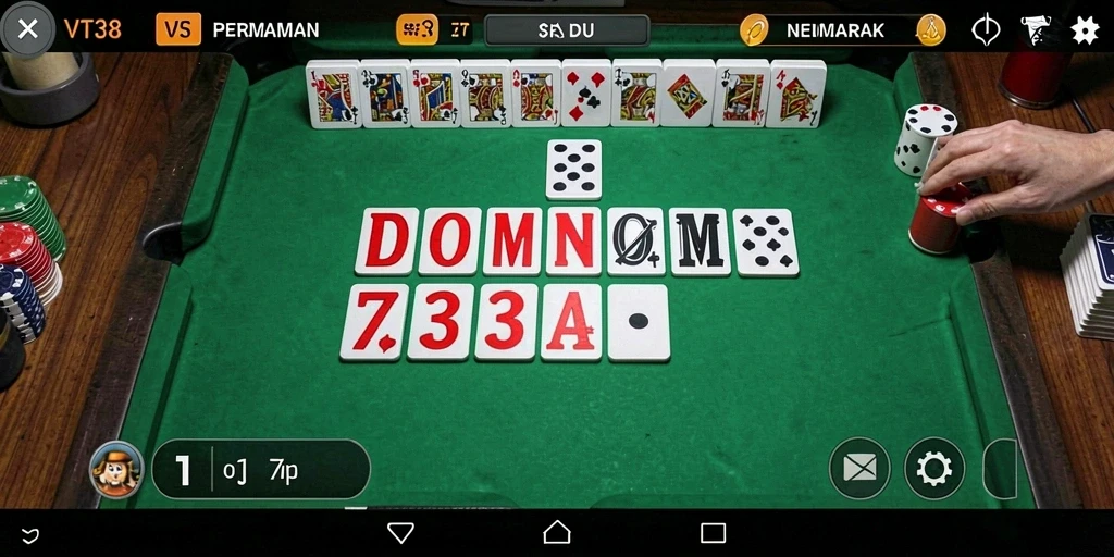 Tampilan gameplay menarik dari game Domino VT38.