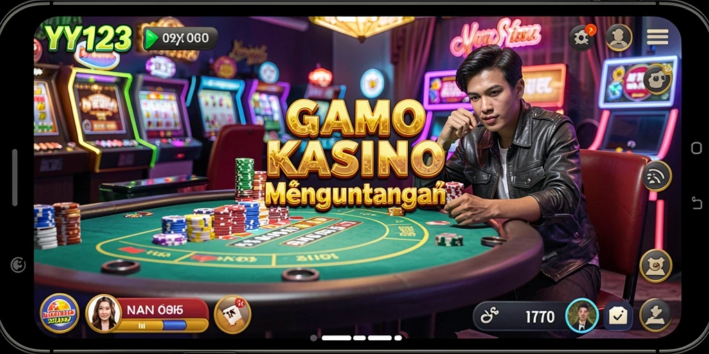 Tampilan gameplay seru di YY123 dengan berbagai pilihan permainan Kasino.